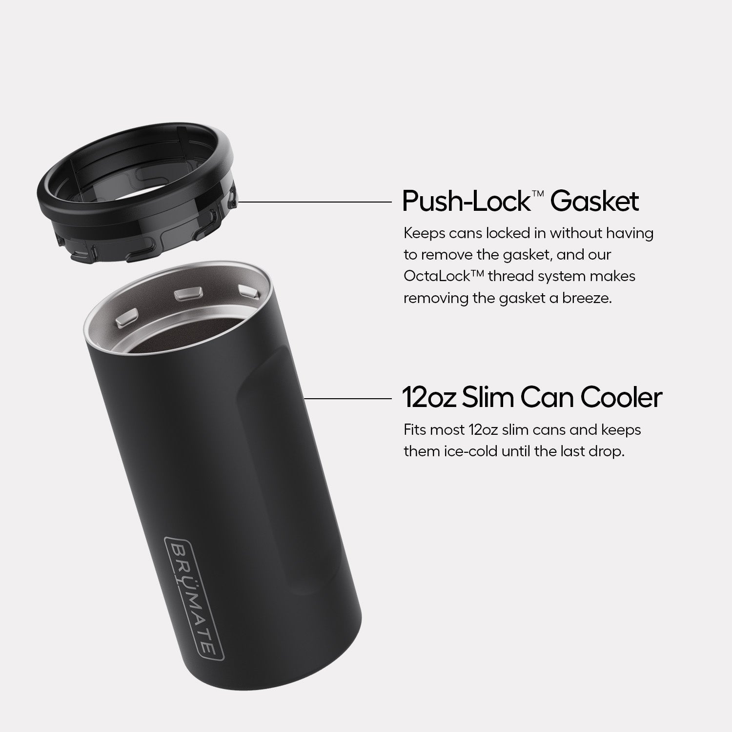 Hopsulator Slim | Black Stainless | 12oz Slim Cans